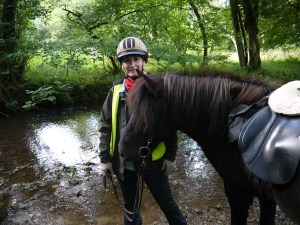 Gydja and Catherine near the Roman Bridge