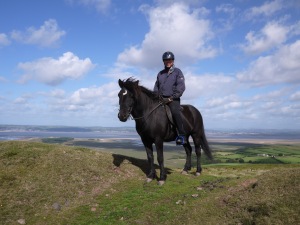 Fleygur and Roger on Llanmadoc Hill